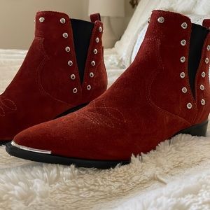 Never worn Mark fisher sueded and studded women’s booties size 8